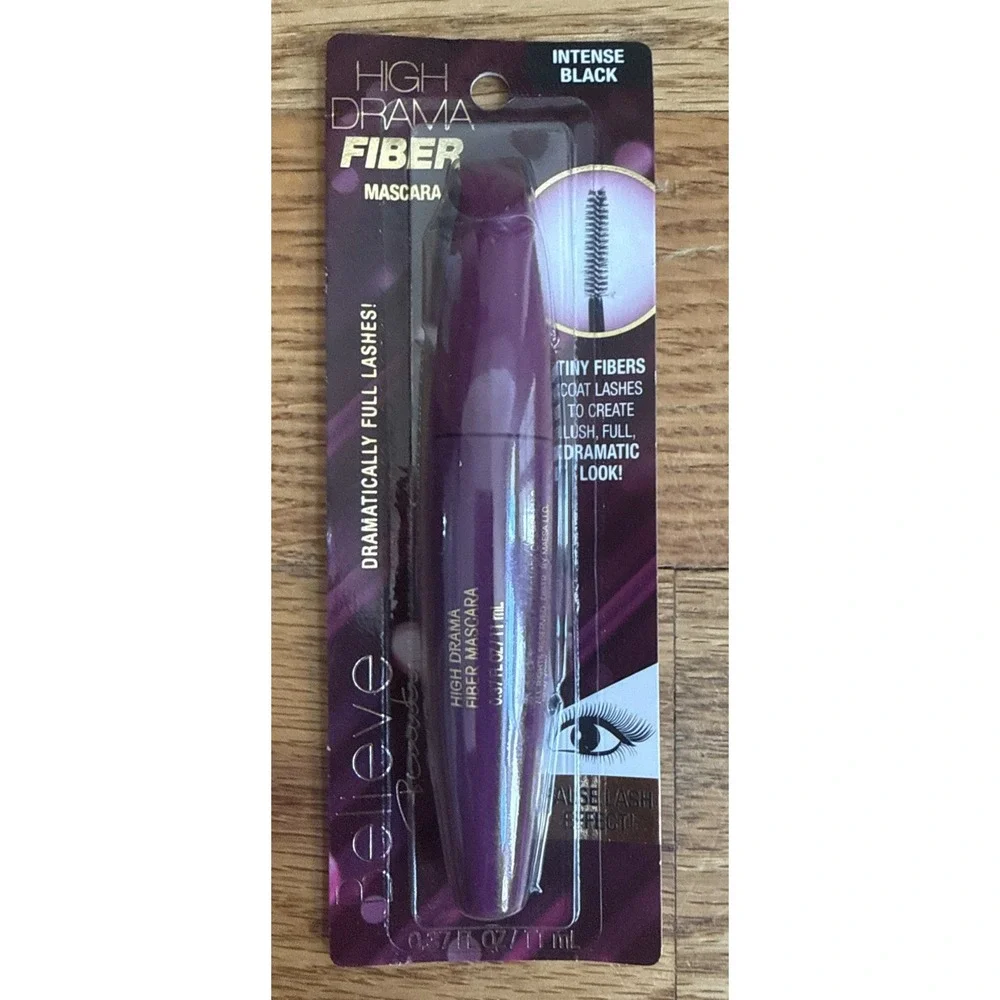 Believe Beauty High Drama Fiber Mascara, Intense Black. New Sealed